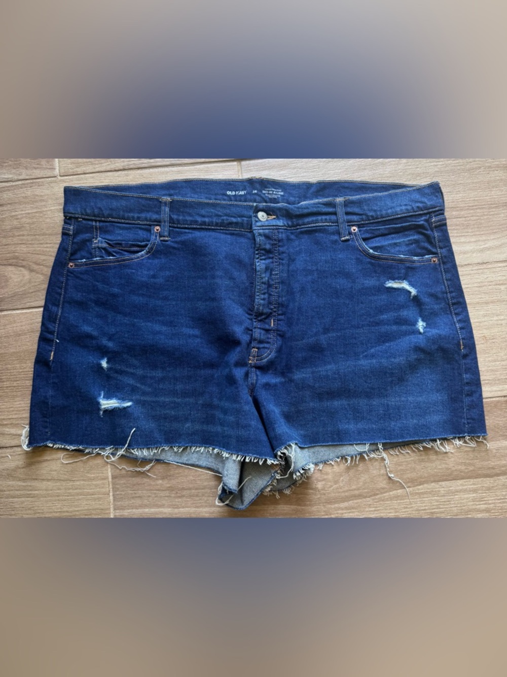 Old Navy Dark Indigo Denim Cutoff Shorts NWOT